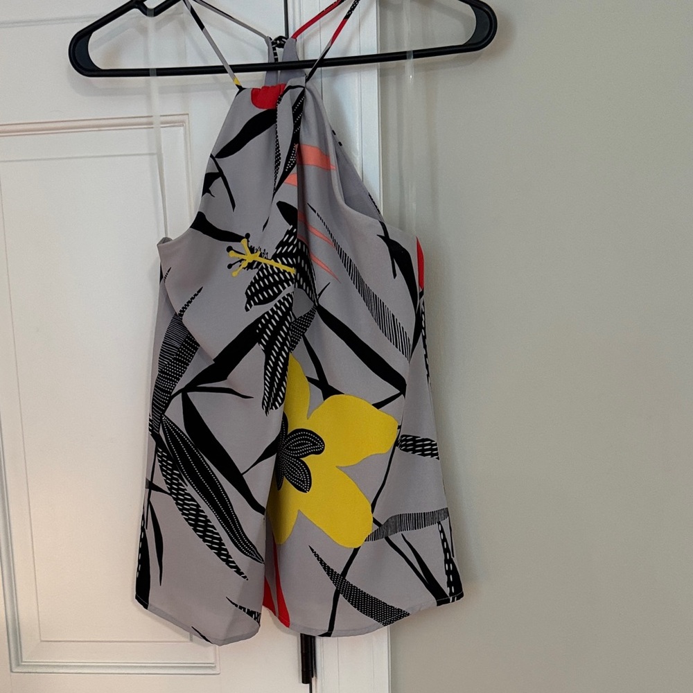 fab'rik Floral Camisole - Gray, Yellow, Red